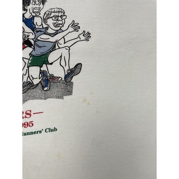 VINTAGE Over The Hill Race Road Runner 1995 T-shirt Men XL 90s Single Stitch - Picture 3 of 12